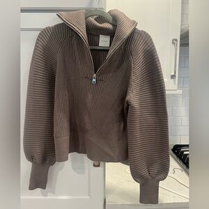 Varley Ribbed Zip-Up Sweater